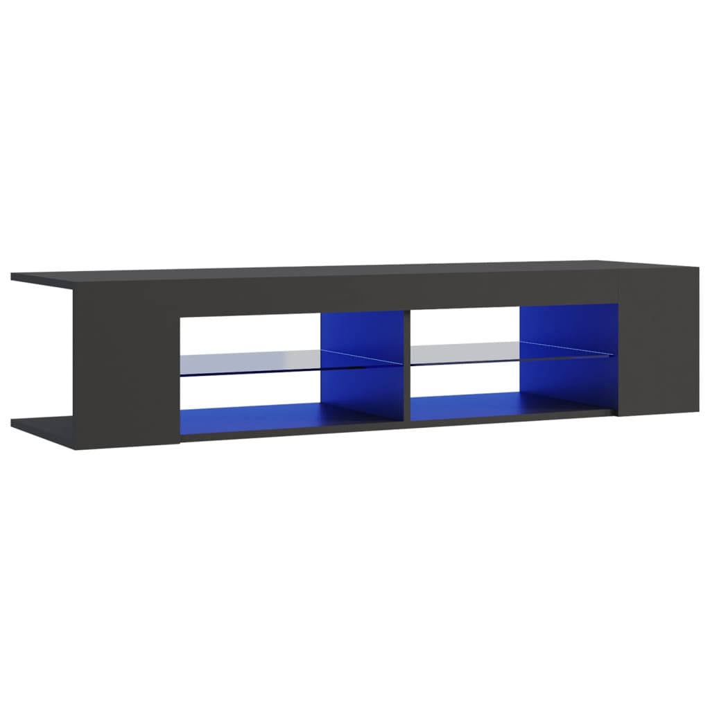 Gray TV Cabinet with LED Lights V25945
