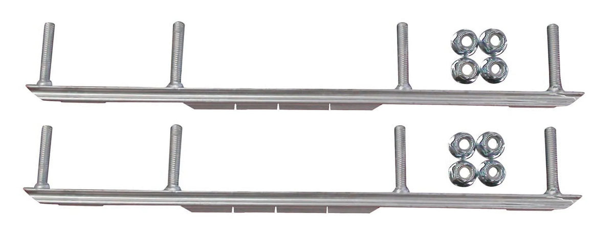 Red BX Snowmobile Skis with 6" Shaper Bars Complete Kit M682907