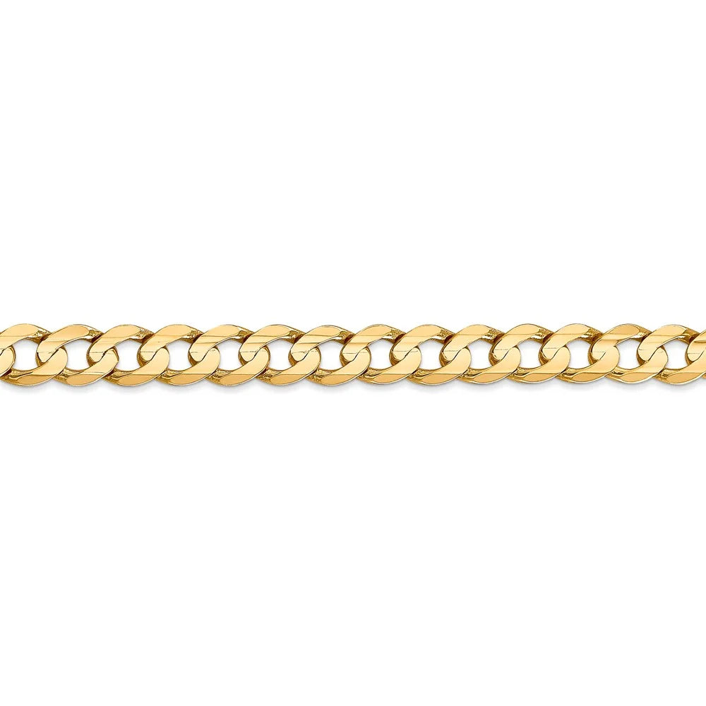 14kt Yellow Gold 22 inch Open Concave Curb Chain with Lobster Clasp L828773