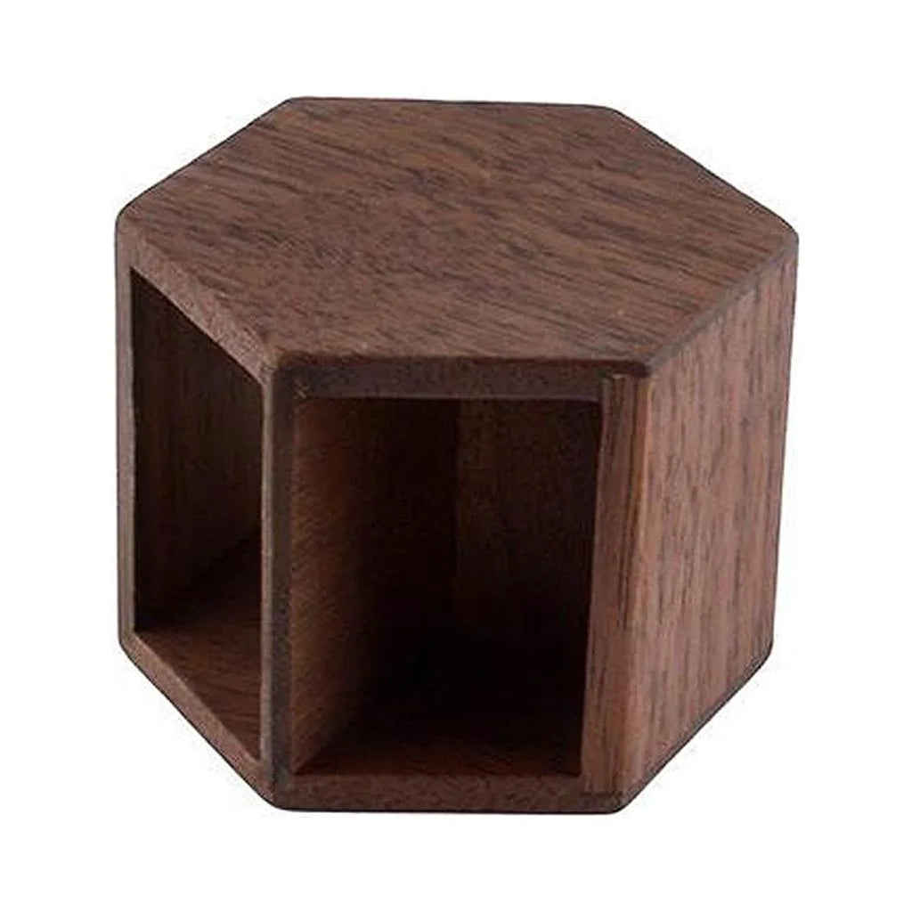 Walnut Hexagonal End Table Dollhouse Miniature Furniture D395