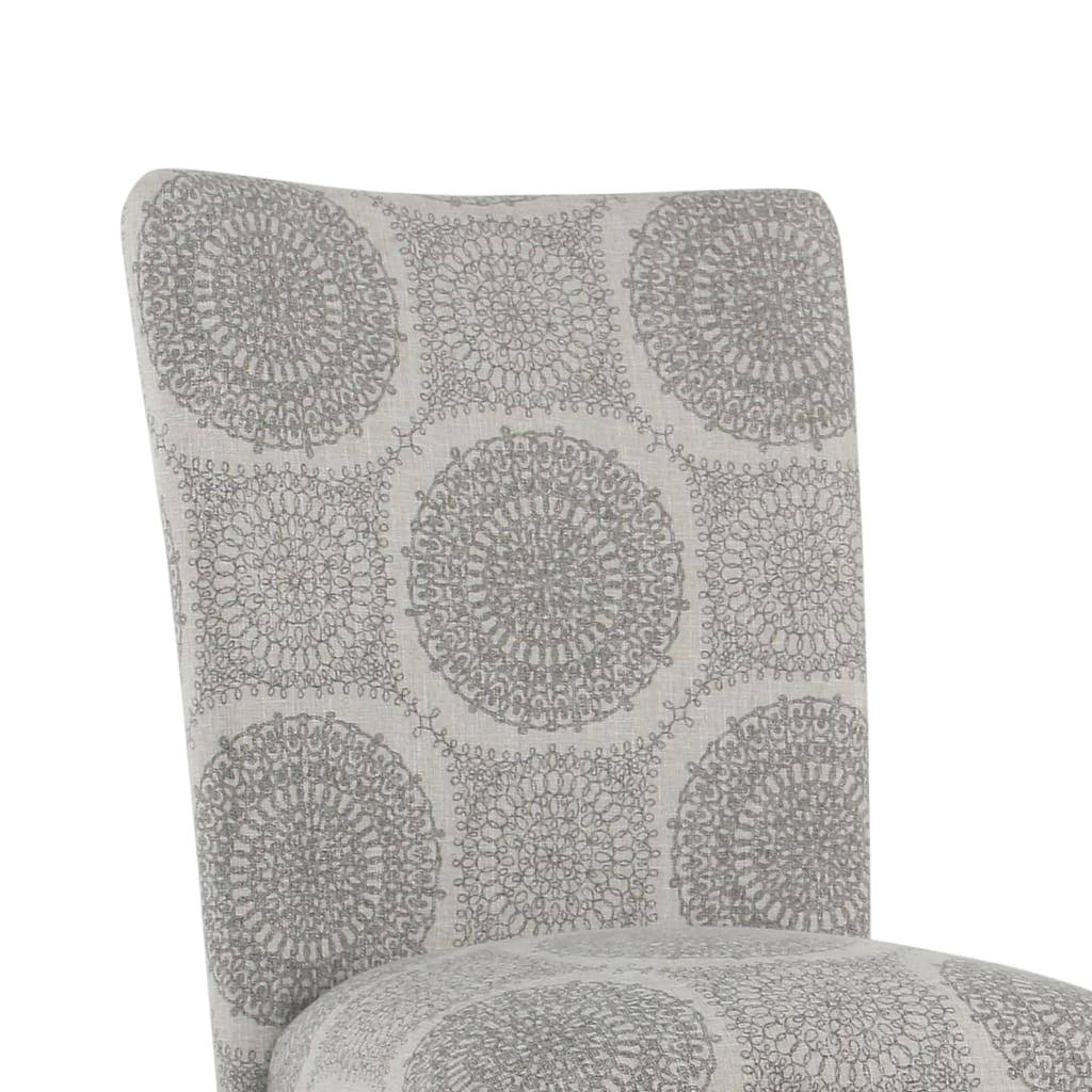 Gray Medallion Parsons Dining Chair (Set of 2) Z128803