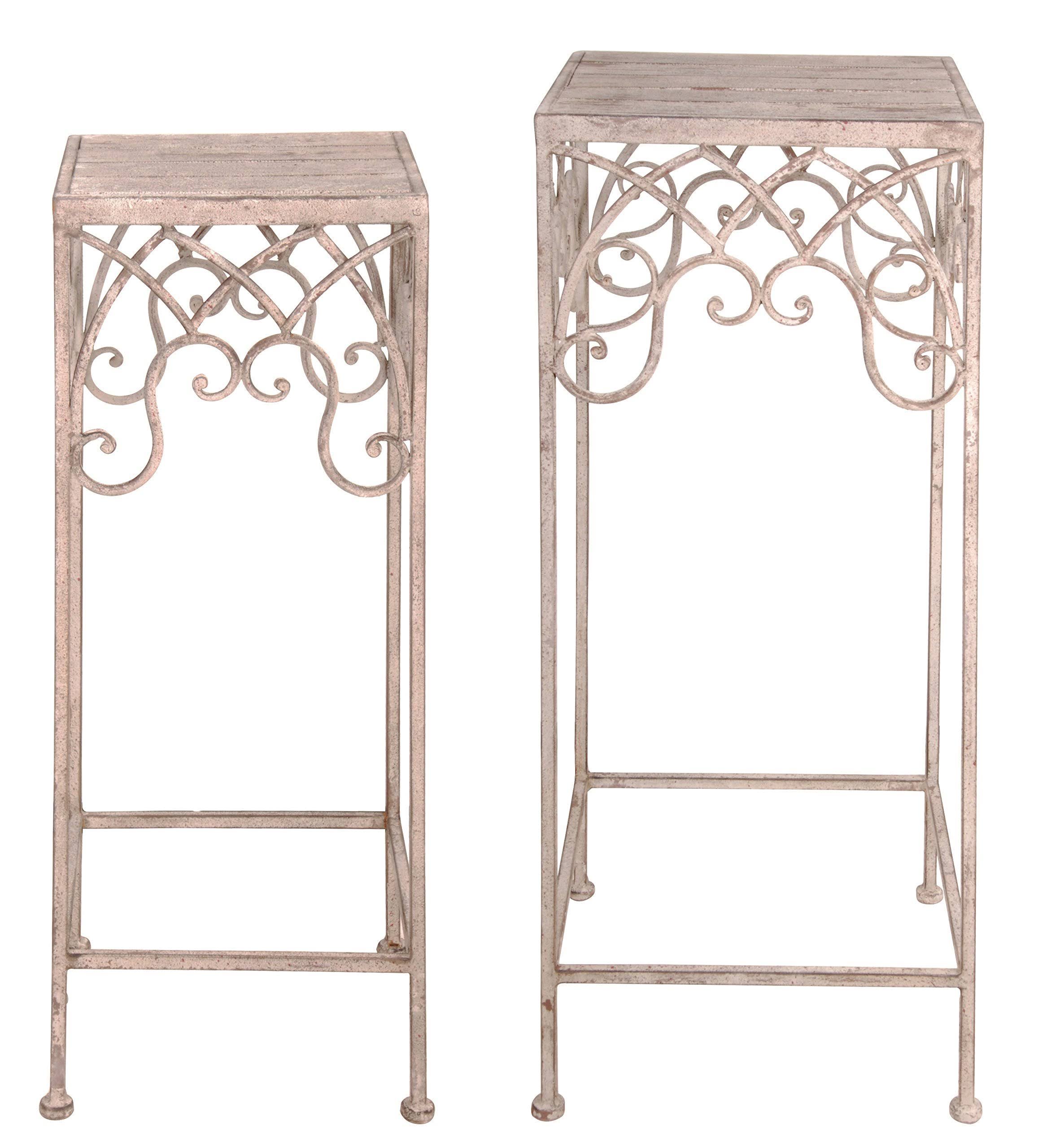 2 Piece Square Metal Plant Stand Set H269820