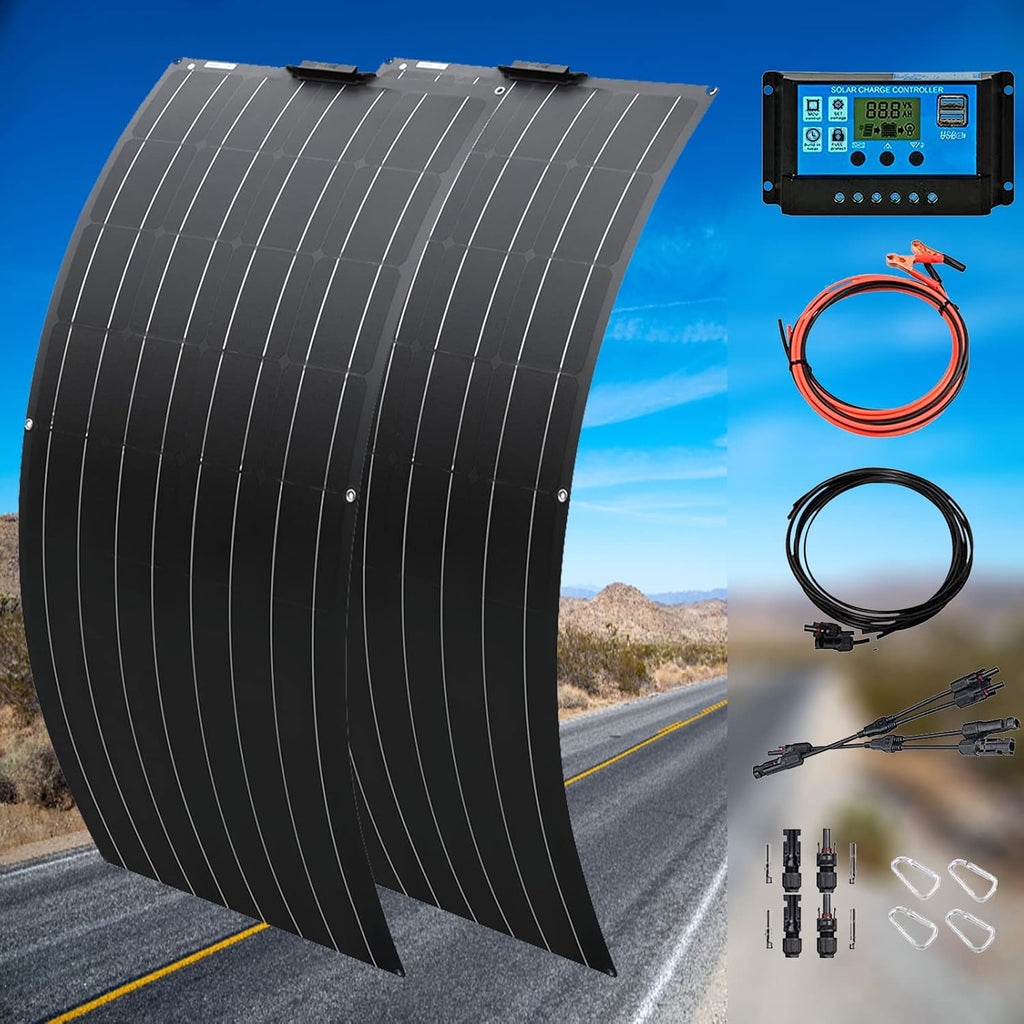 800W Flexible Monocrystalline Solar Panel Kit with 40A Controller C74007