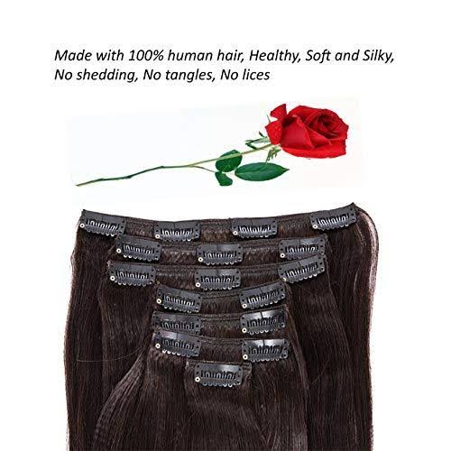 Yaki Straight Clip in Hair Extensions Real Remy Hair Q1293
