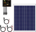 20W Poly Crystalline 12V Solar Panel Kit with 10A Charge Controller and 3-PCS SAE Cable Adapters R17871