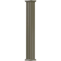 6x22 x 10& Endura-Aluminum Column, Square Shaft, Non-Tapered, Fluted, Clay Finish Q244