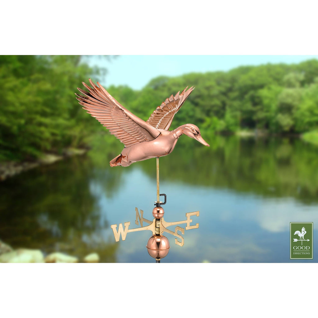 Flying Duck with Arrow Weathervane - Pure Copper M412