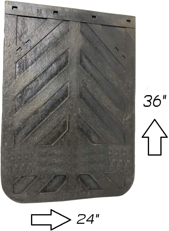 Black Semi Truck Mud Flaps 24" x 36" Heavy Duty Rubber Pair I155