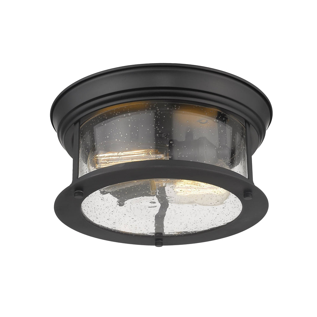 Matte Black 2 Light Flush Mount K12706