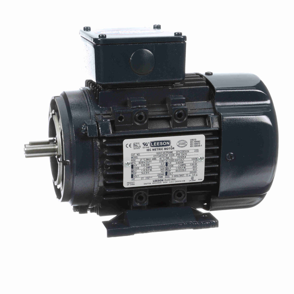 1/2HP 0.37kW IEC Metric Electric Motor, 3410RPM A15315