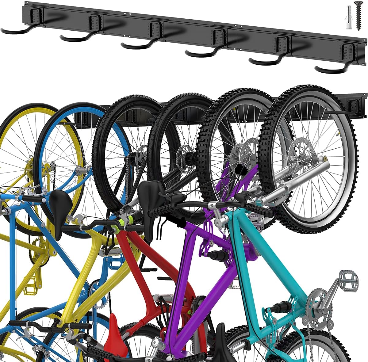 6 Bike Rack Wall Mount Pack of 2 M4056
