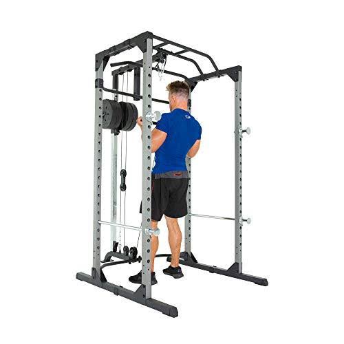Power Cage with LAT Pull-Down Attachment and Adjustable Leg Hold-Down M9263
