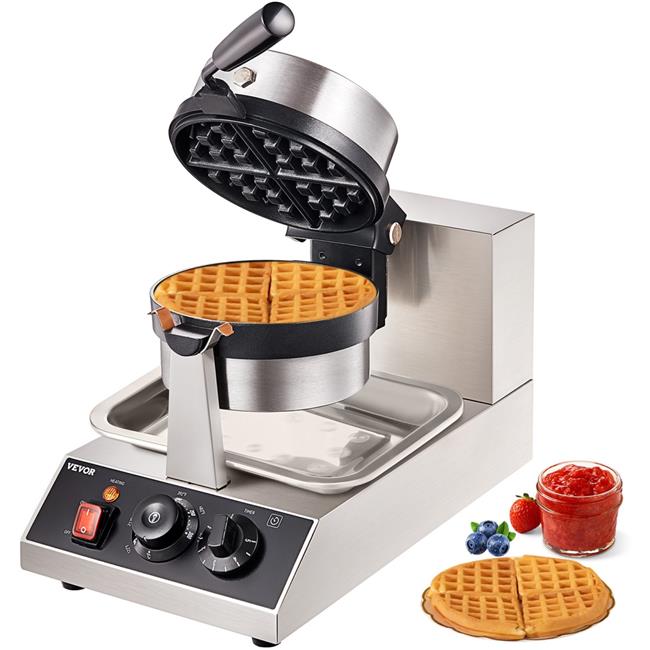 Round Waffle Maker 1300W Non-Stick Waffle Iron D92139