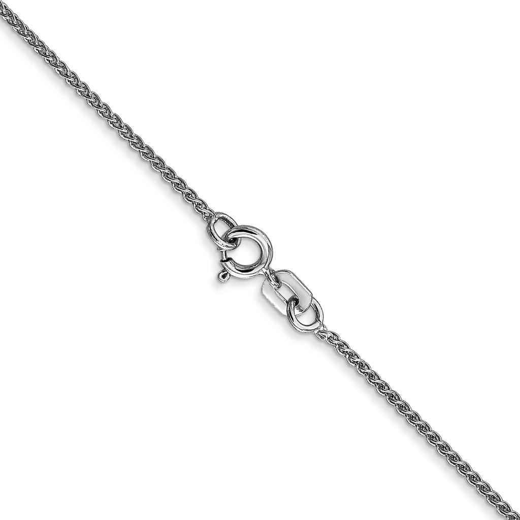 14K White Gold Spiga Chain Necklace 16 Inches N3788
