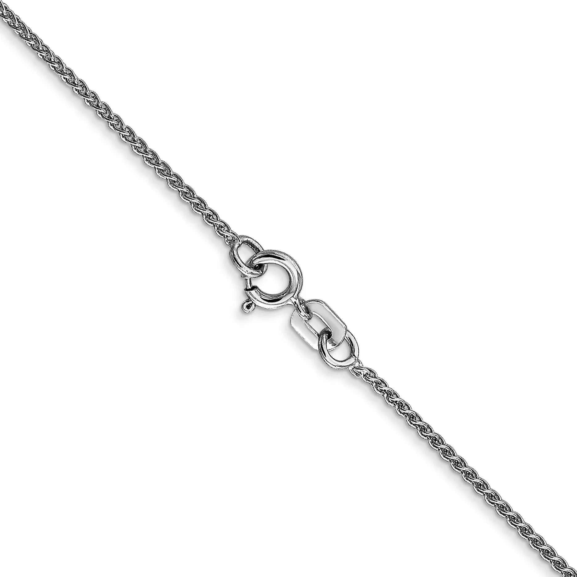 14K White Gold Spiga Chain Necklace 16 Inches N3788