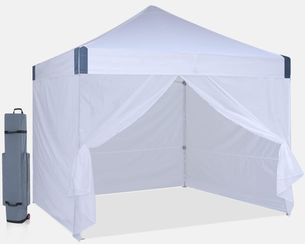 Blue Pop Up Canopy Tent 10'x10' with Removable Sides Walls F231900