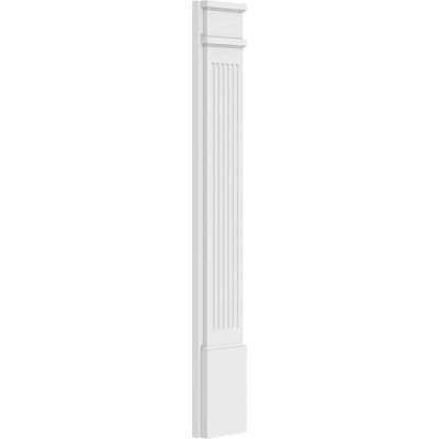 Fluted PVC Pilaster with Decorative Capital & Base (Pair) Q64223