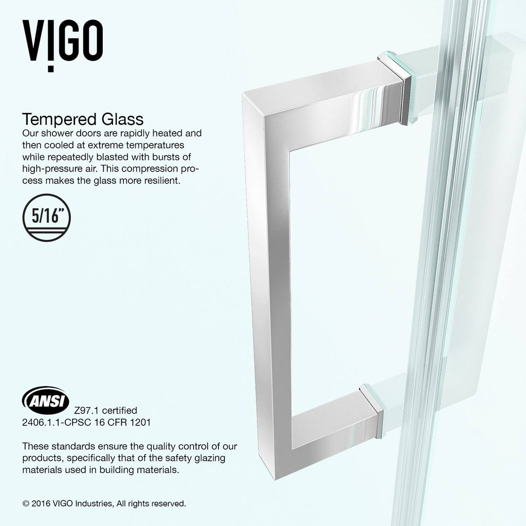 28x22 Frameless Clear Glass Shower Door H1796