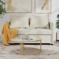 Fabric Loveseat Sofa 2-Seater Light Grey K209