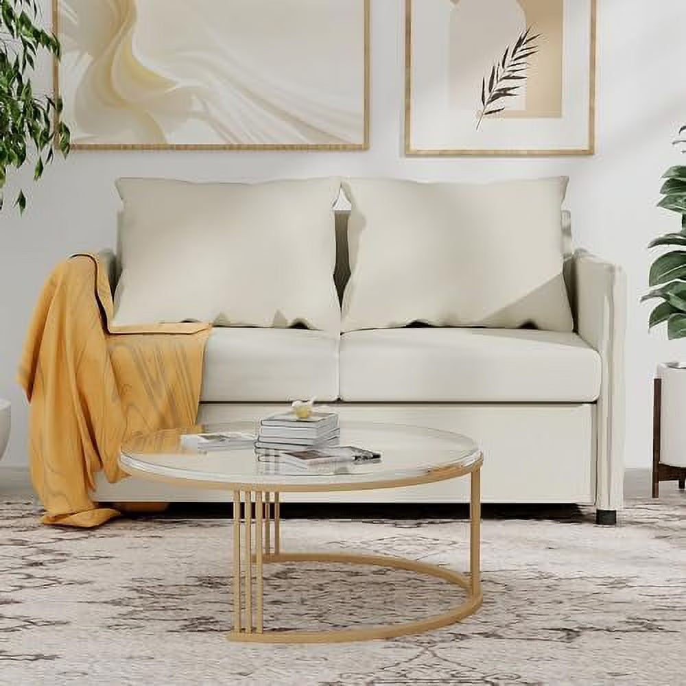Fabric Loveseat Sofa 2-Seater Light Grey K209