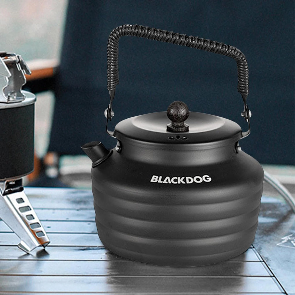 Compact Camping Kettle Teapot Aluminum Alloy Black Lightweight A62753