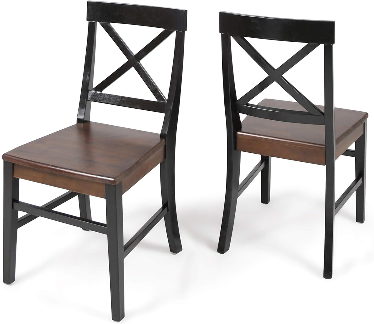 Light Grey Acacia Wood Dining Chairs U171459