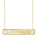 14K Gold Over Silver Bar Necklace Z664