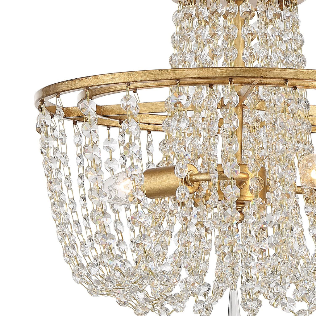 Antique Gold 3 Light Ceiling Mount A333099