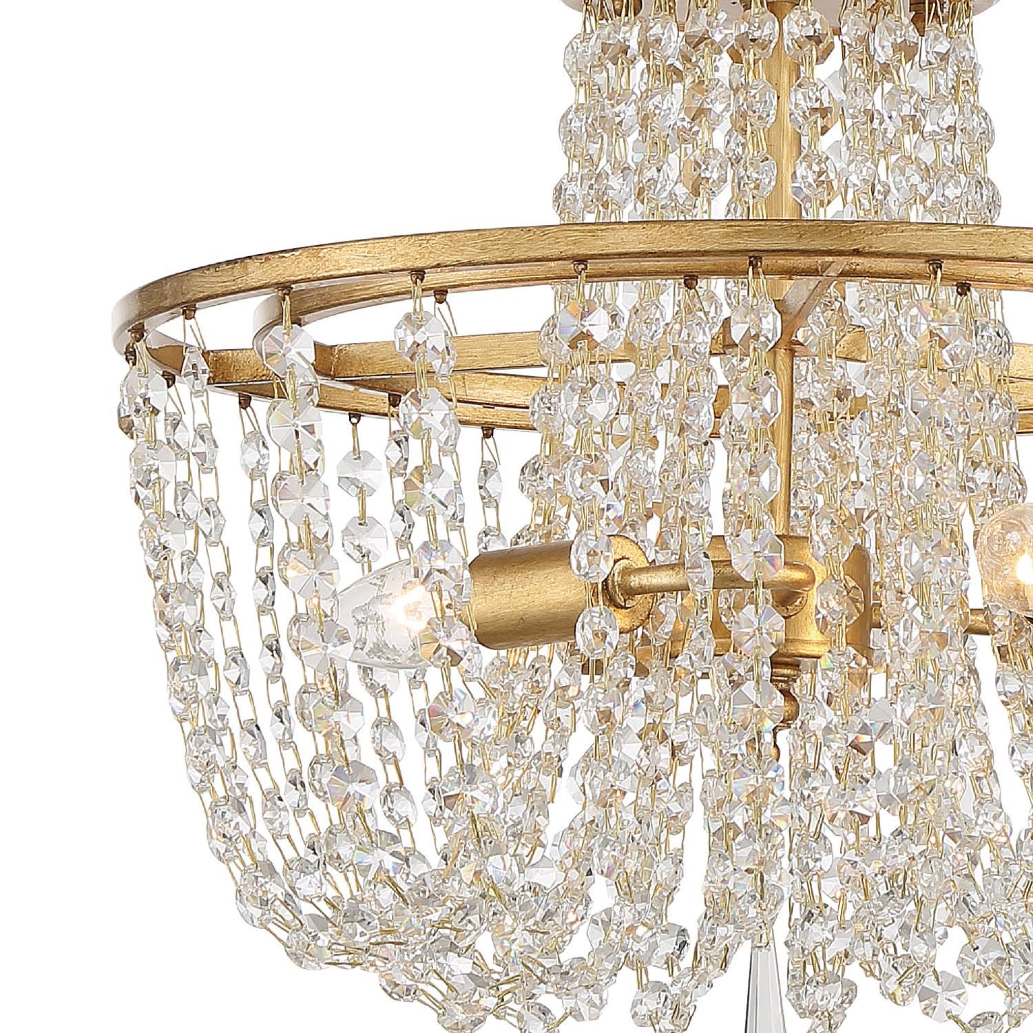 Antique Gold 3 Light Ceiling Mount A333099