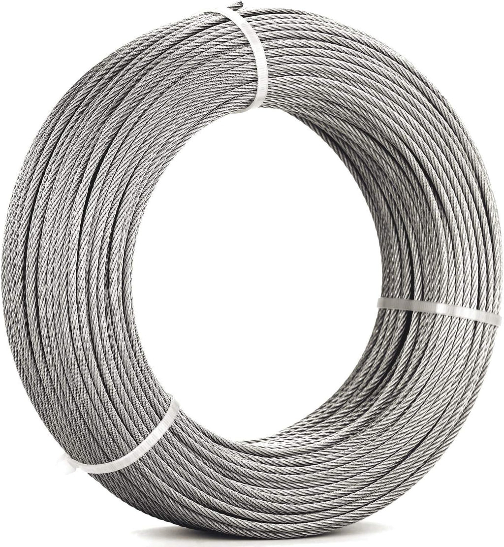1/8 Stainless Steel Aircraft Wire Rope 200 Feet T 316 Marine Grade E459