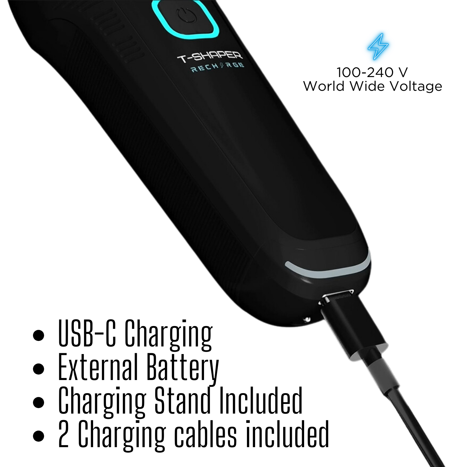 Black Recharge Professional Trimmer X1725