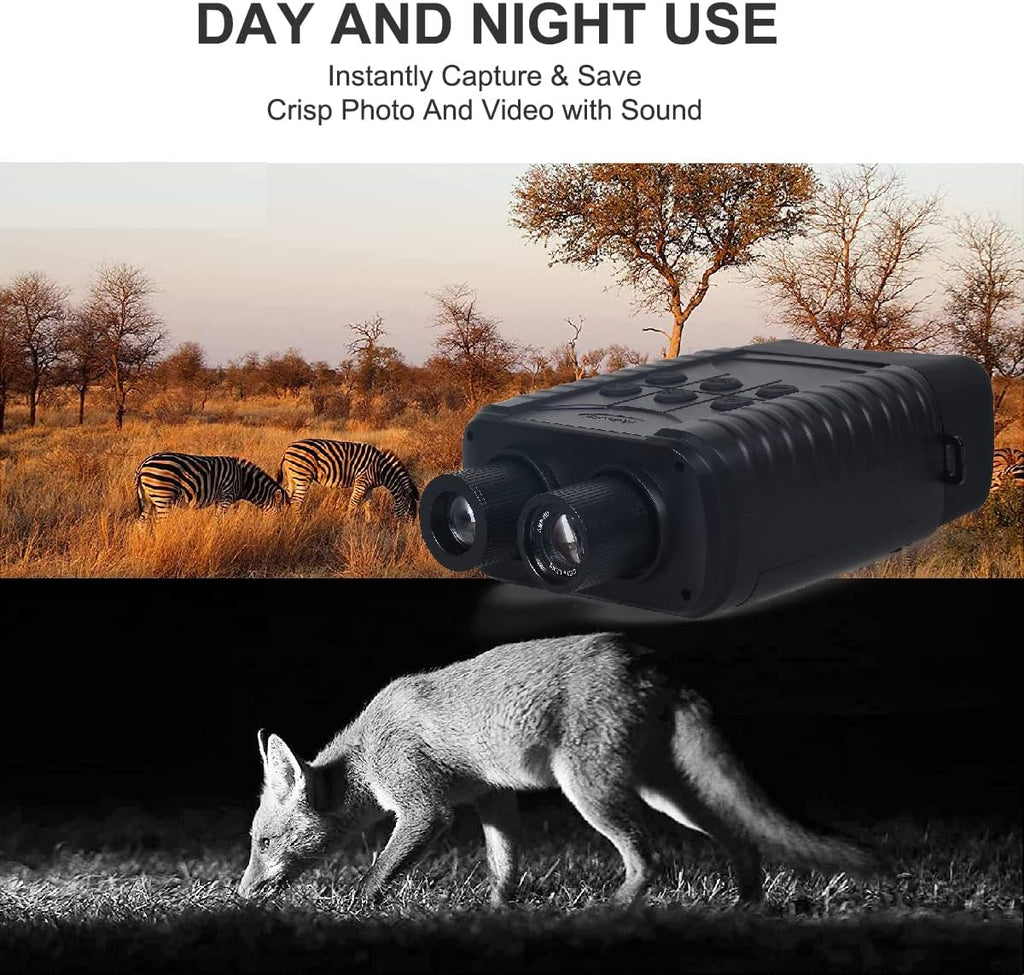 Digital Night Vision Binoculars Infrared Goggles 10X Zoom HD Photo 1080P Video 3.0 LCD Screen 32GB SD Card O9953