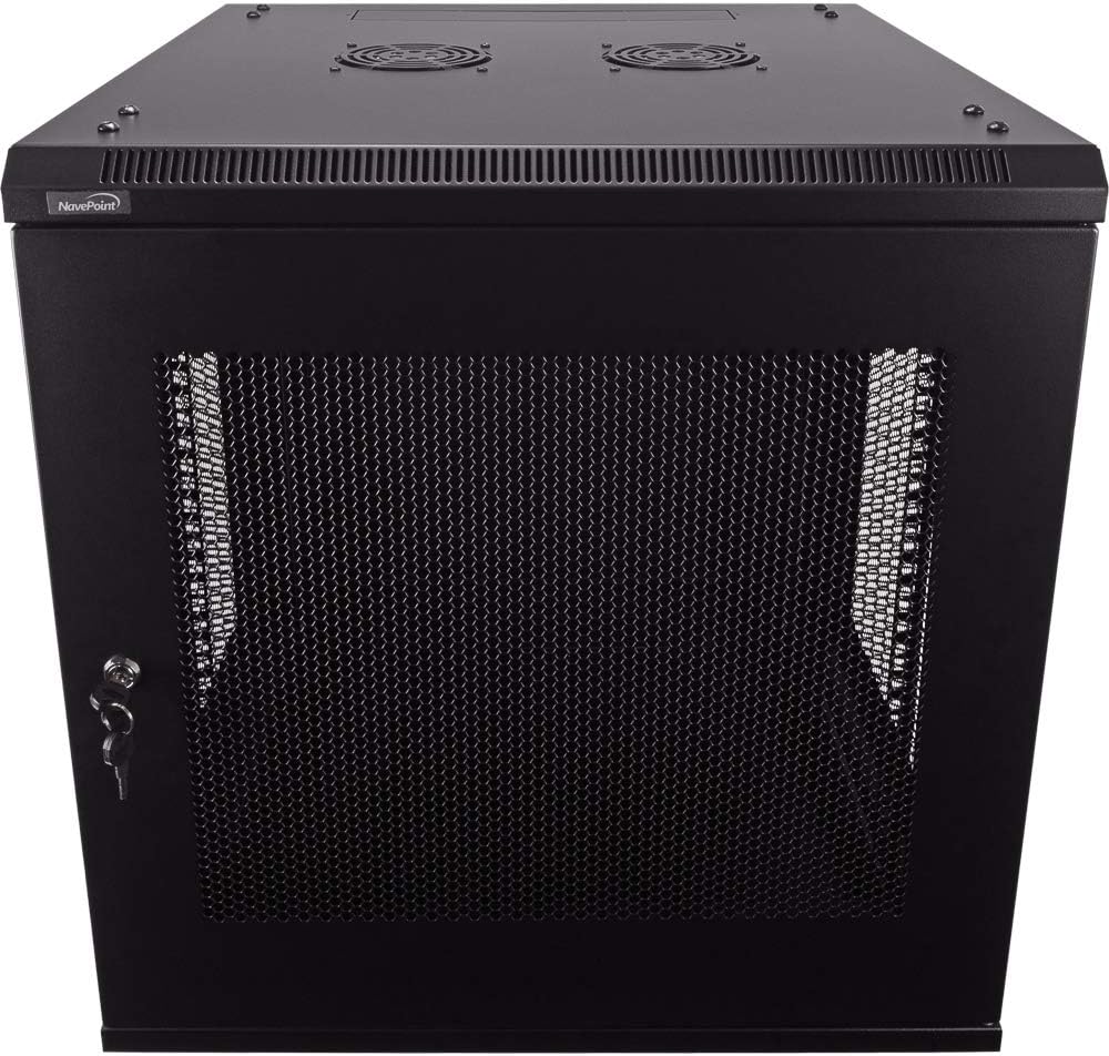 12U Wallmount Cabinet Enclosure 19-Inch Server Network Rack Black N921