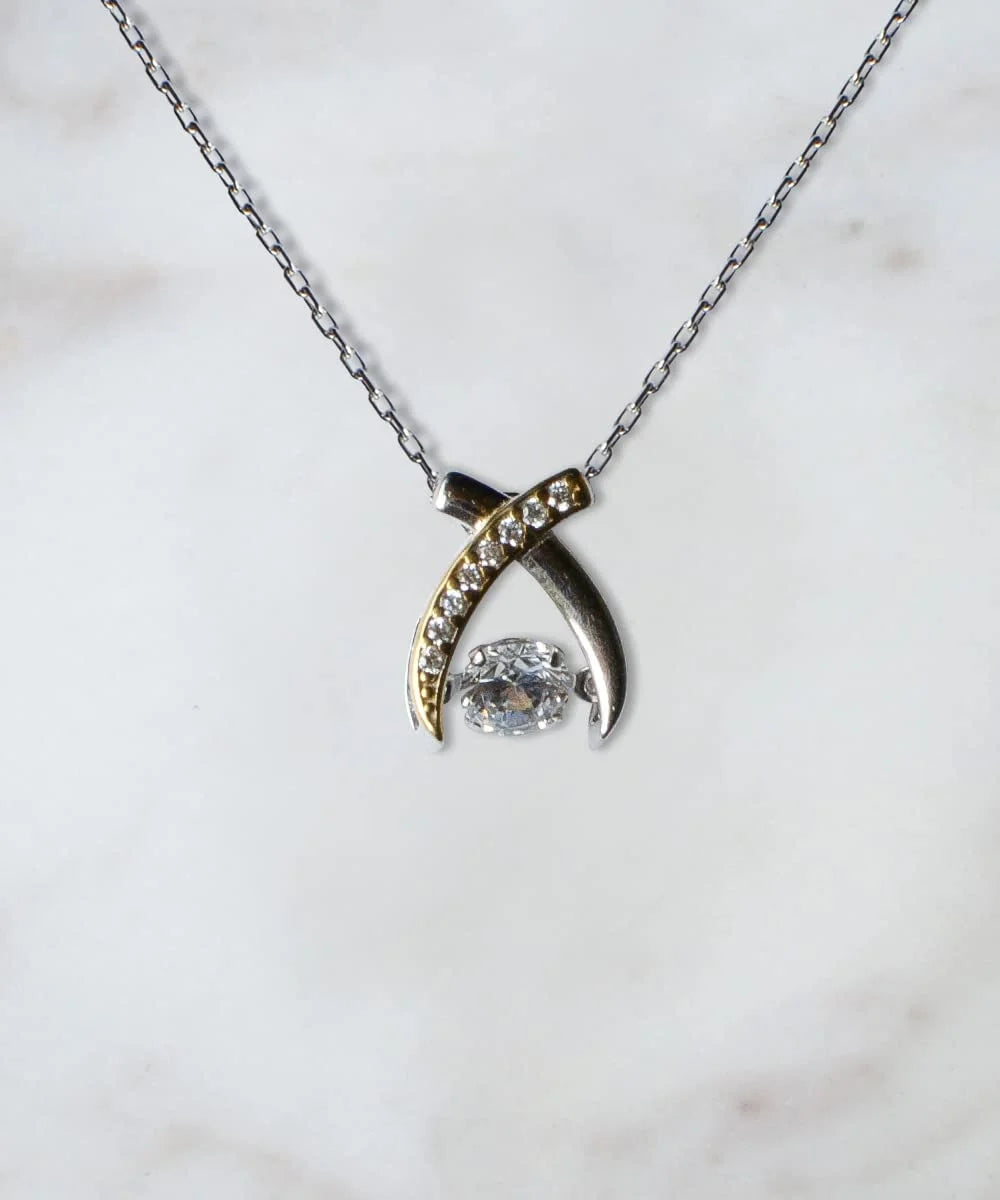 Wife Wishbone Dancing Necklace O659