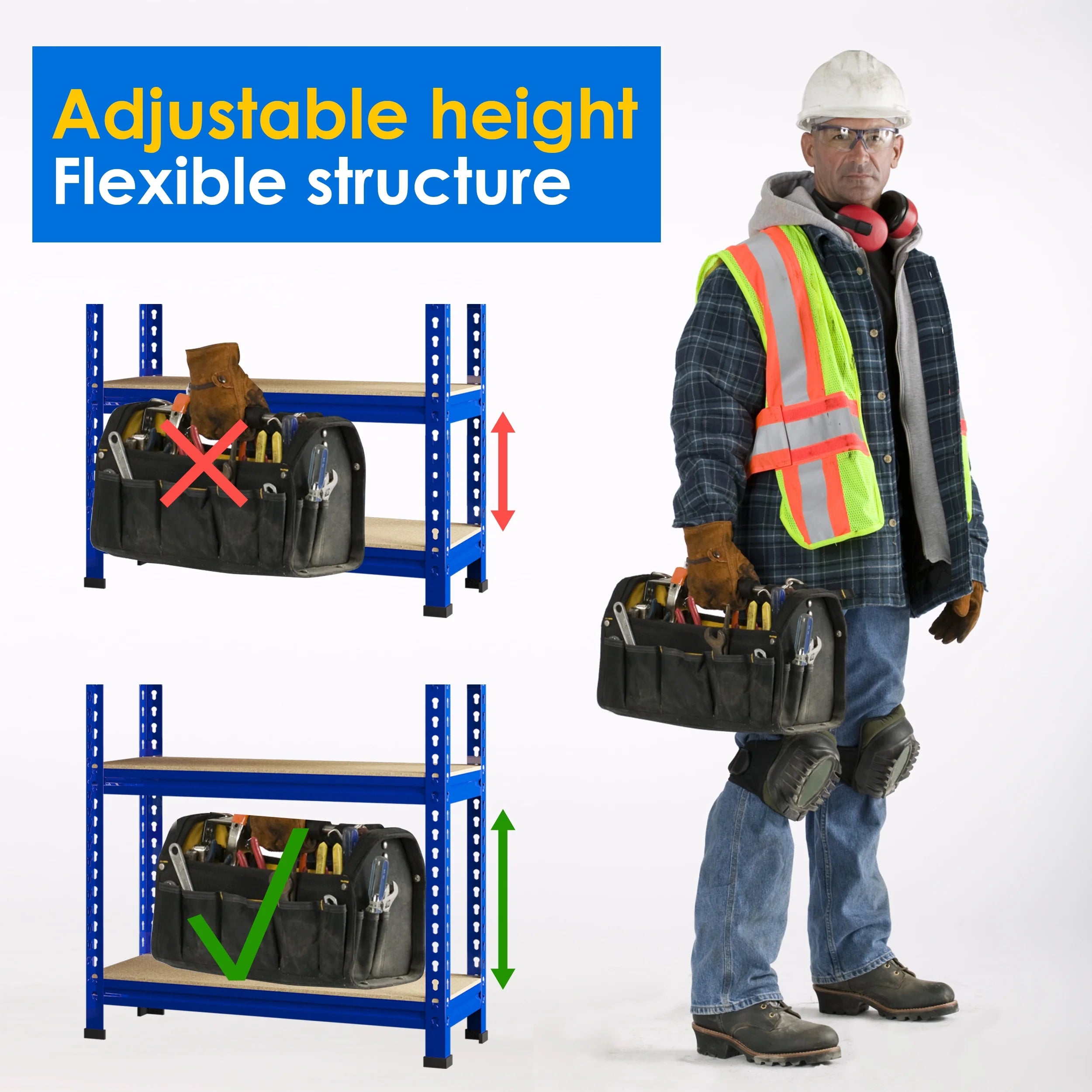 5 Tier Adjustable Metal Storage Shelves I44351