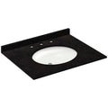 Absolute Black Granite Vanity Top 31 in x 22 in with Backsplash 8 in Spread V562195