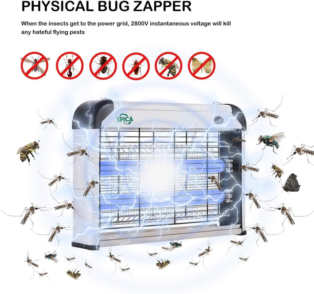 20W Electric Bug Zapper Insect Mosquito Killer with 2 Replacement UVA Light Bulbs, Pack of 2 L4176