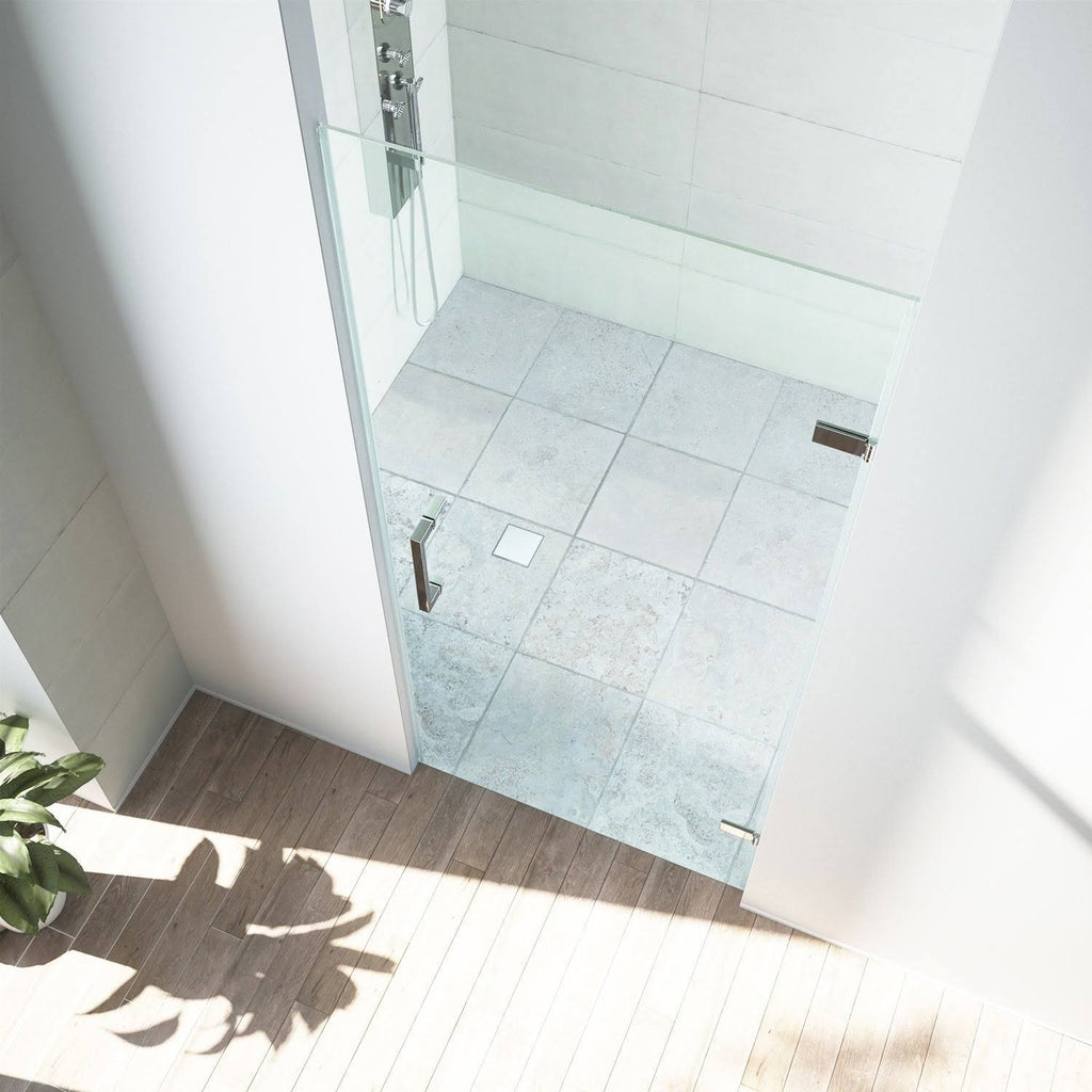 28x22 Frameless Clear Glass Shower Door H1796