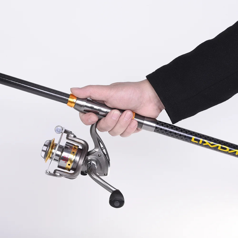 Telescopic Carbon Fiber Fishing Rod and Reel Combo with Tackle Bag R119105