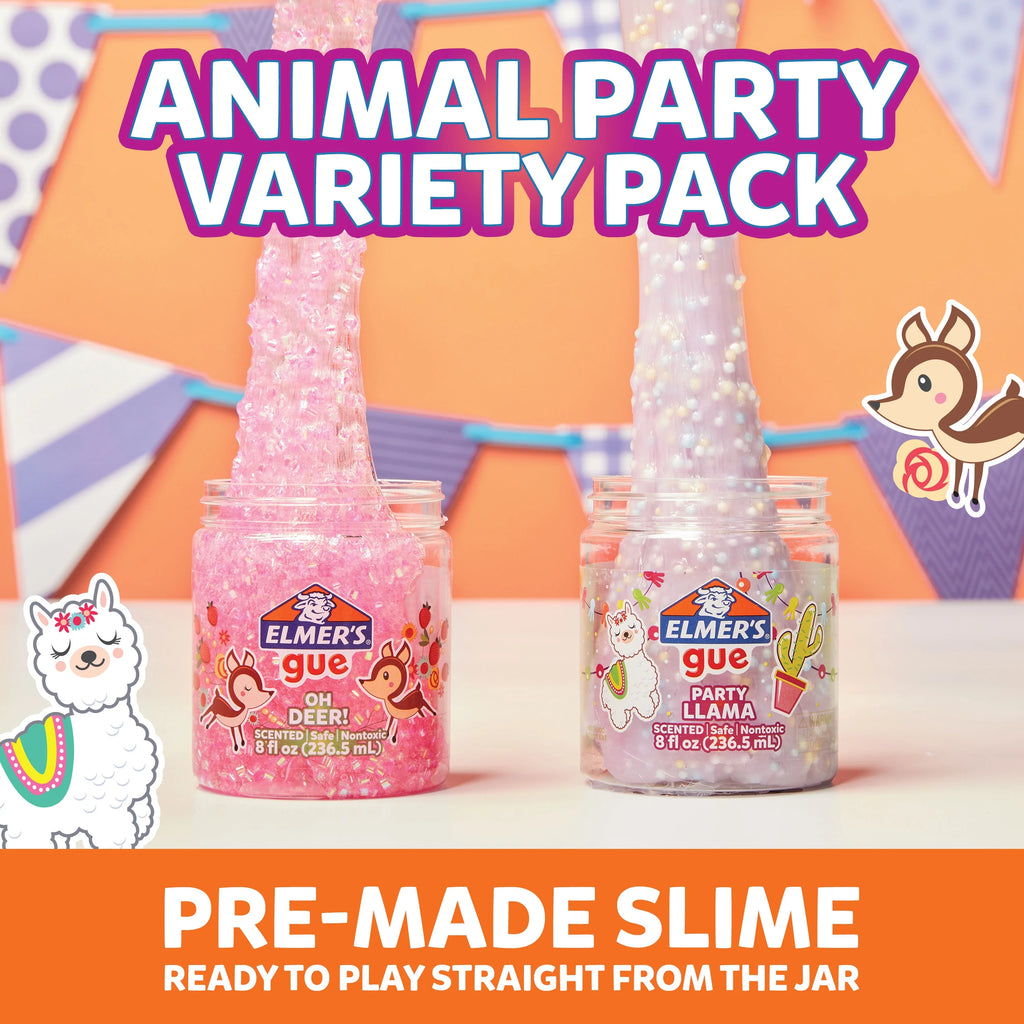 Premade Animal Party Variety Scented Crunchy Slime and Bingsu Bead Slime A81135