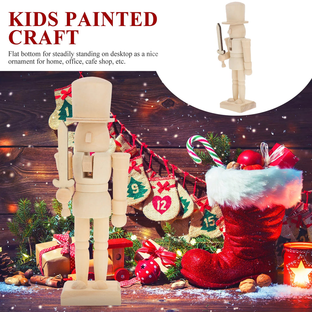 4 Count Christmas Nutcracker Wood Crafts C629885