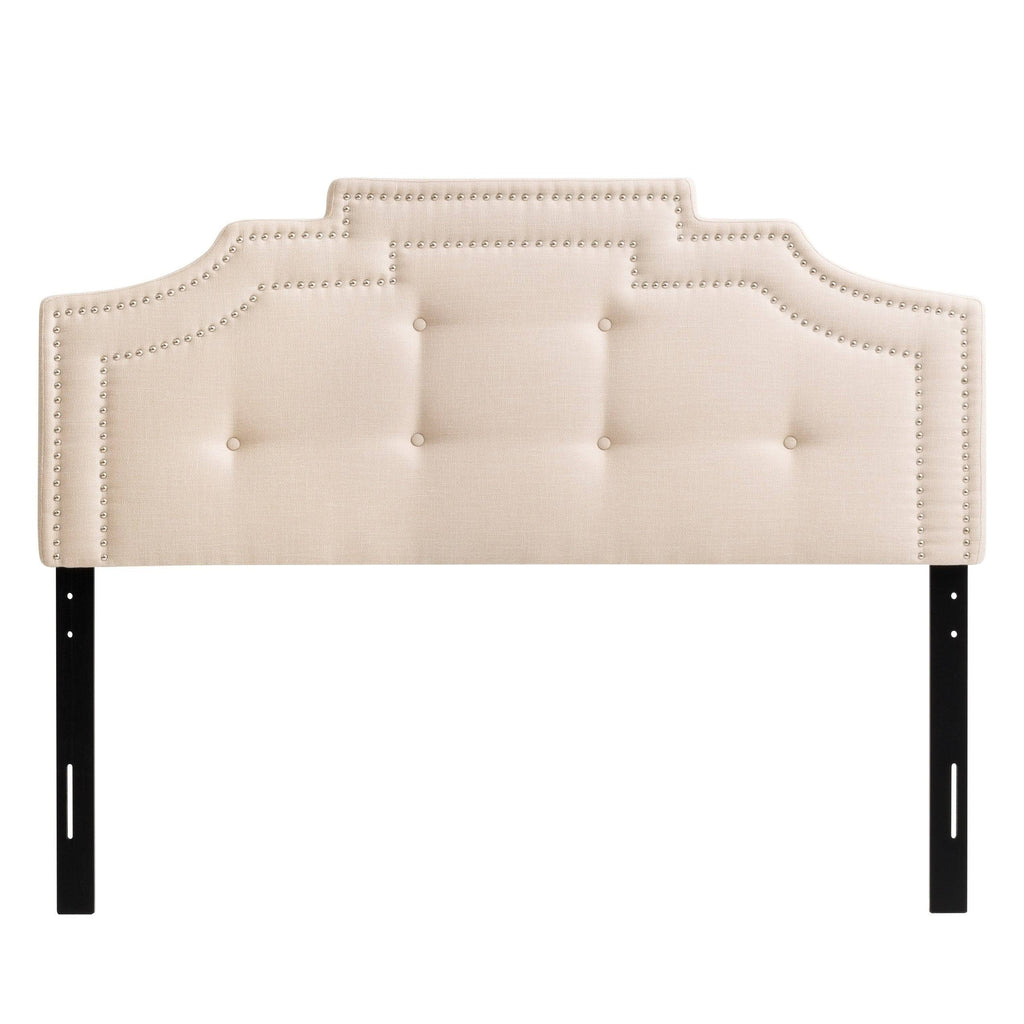 Cream Button Tufted Headboard J615