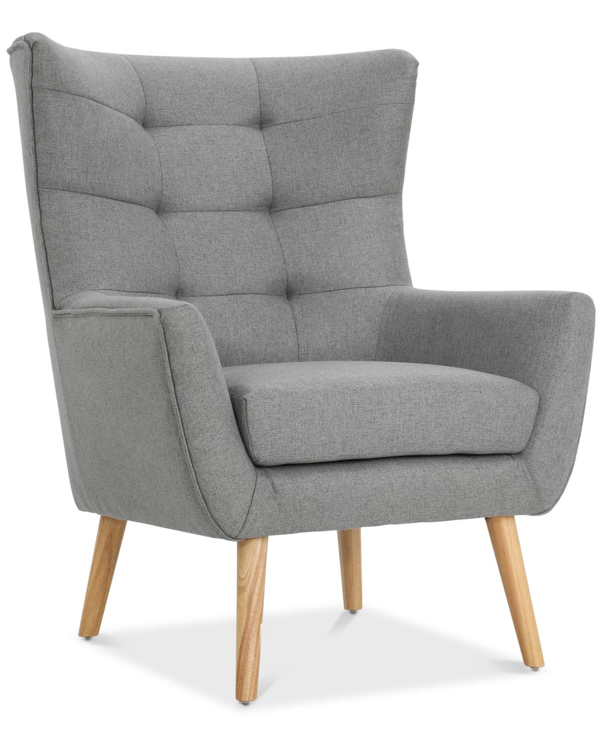 Gray and Brown Tufted Club Chair R32721