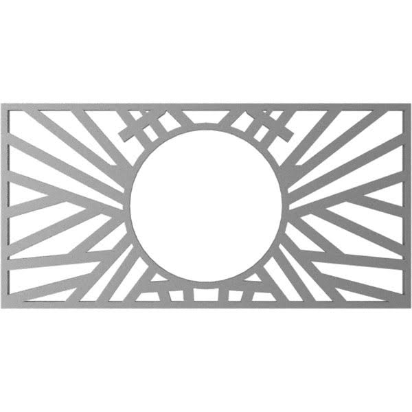 40x22W x 20x22H x 14 3/4x22ID x 1x22P PVC Pierced Ceiling Medallion W818