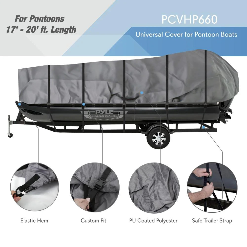 Pontoon Cover for Pontoons 17’ - 20’ ft. Length Q2198