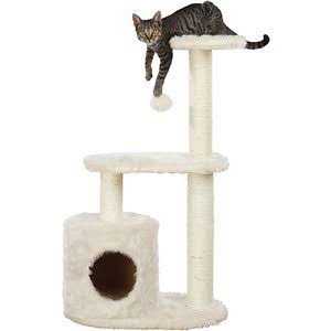 Cream Plush Cat Tower K979349