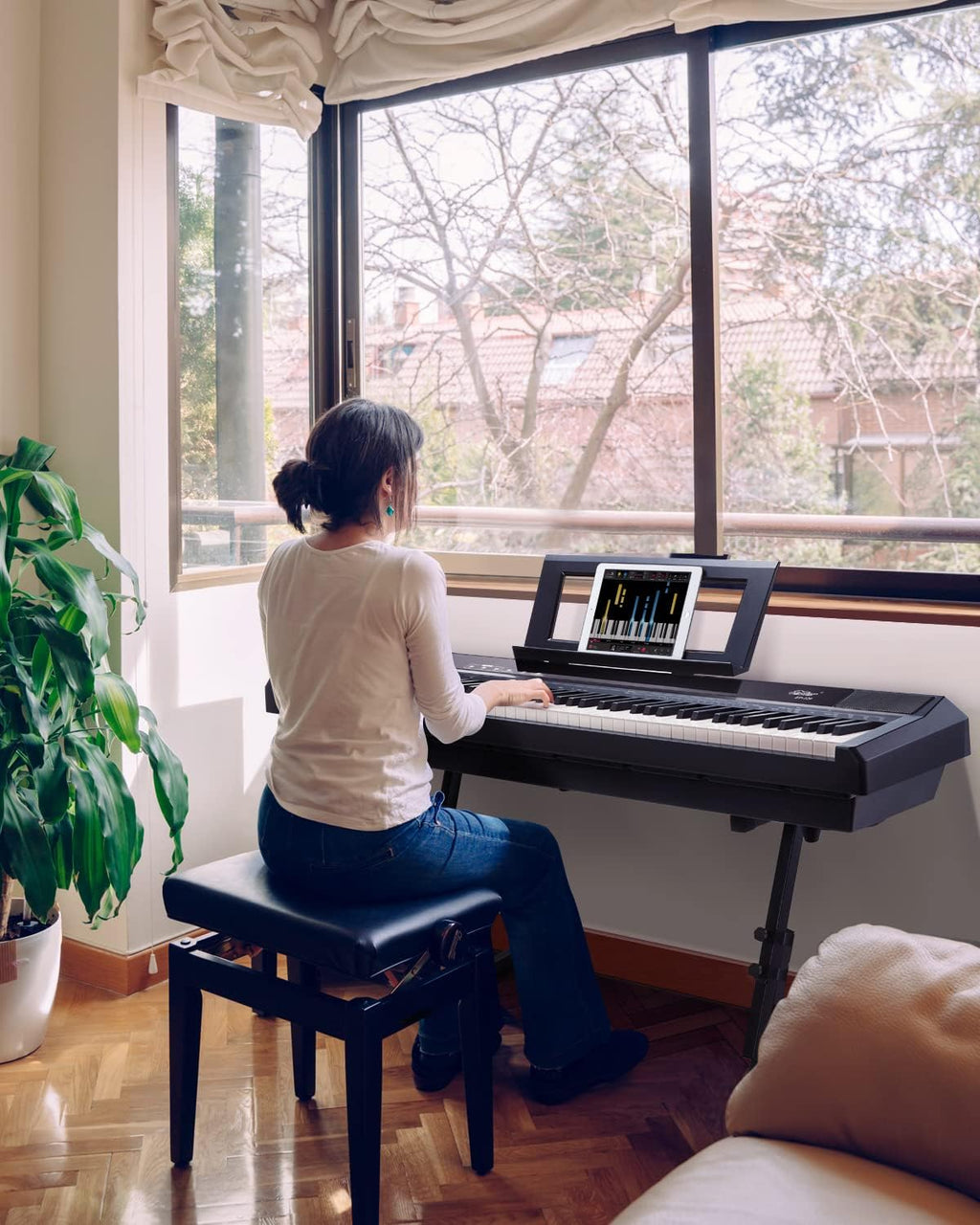 88-Key Weighted Digital Piano with Sustain Pedal N13698