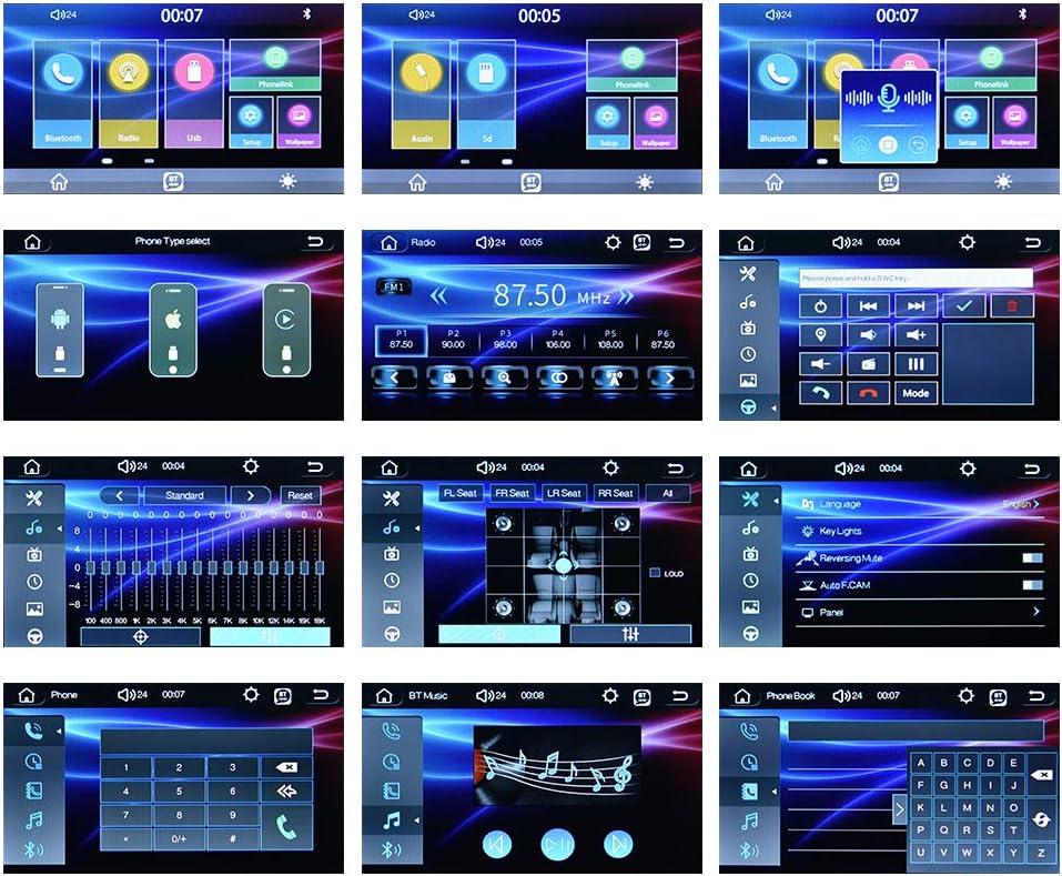 9 Inch Single Din Car Stereo with Carplay Touch Screen Bluetooth Car Radio W8120