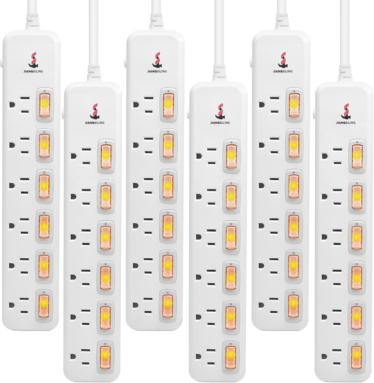 12 Pack Surge Protector Power Strip with Individual Switch T706178