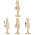 4 Count Christmas Nutcracker Wood Crafts C629885